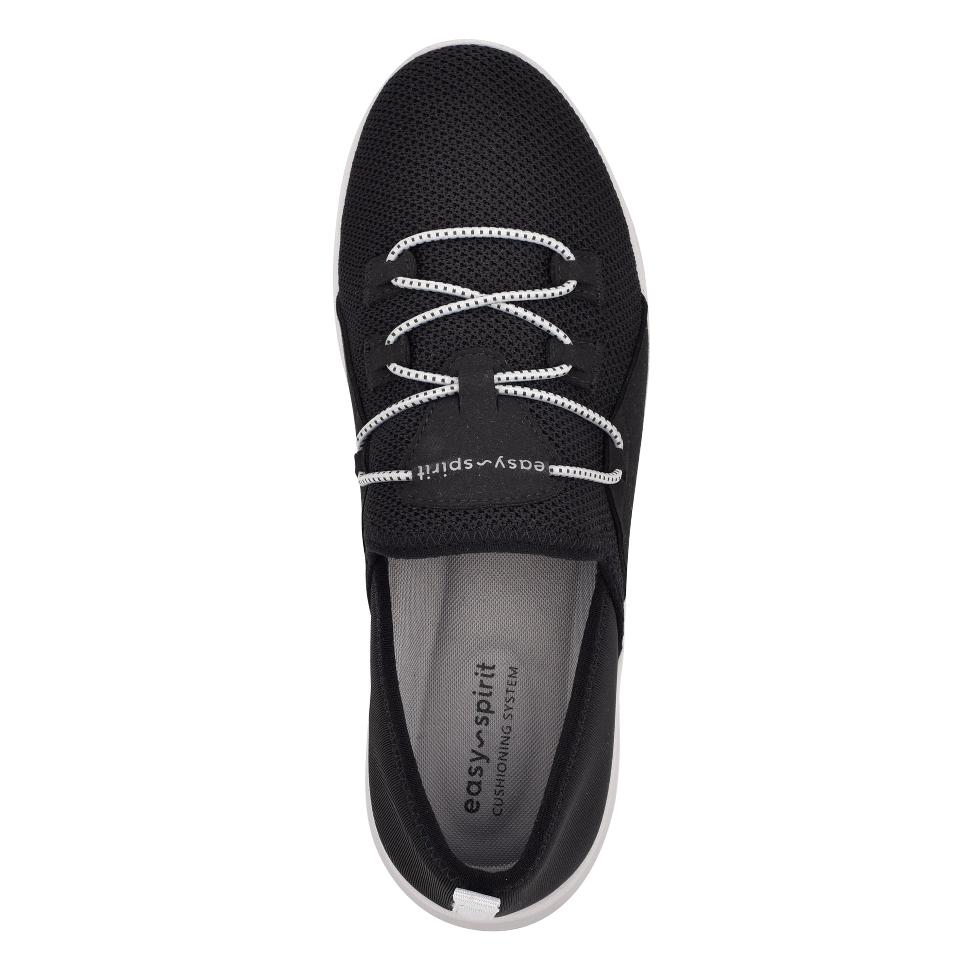 black slip on walking shoes