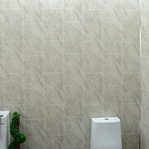 Bathroom Shower Cladding Wall Panels Ceiling Panels Grey Marble 100 Waterproof By Claddtech 4 Panel Pack