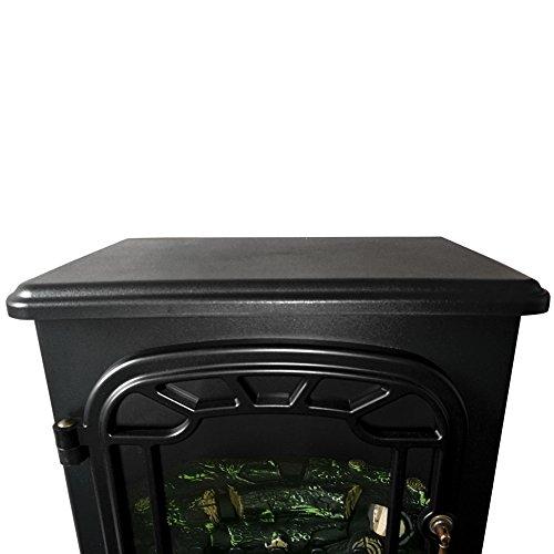 Lincsfire Black Electric Fireplace Stove Heater With Flame Effect 1850w Portable Freestanding Fire Place Log Burner Light For Living Room Bedroom