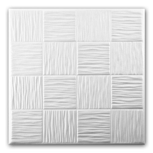 Polystyrene Foam Ceiling Tiles Panels 0810 Pack 112 Pcs 28 Sqm White