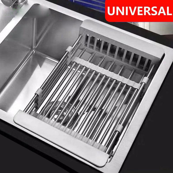 Dish Drainer for Sink, In Sink dish Drainer Expandable Stainless Steel Dish Rack