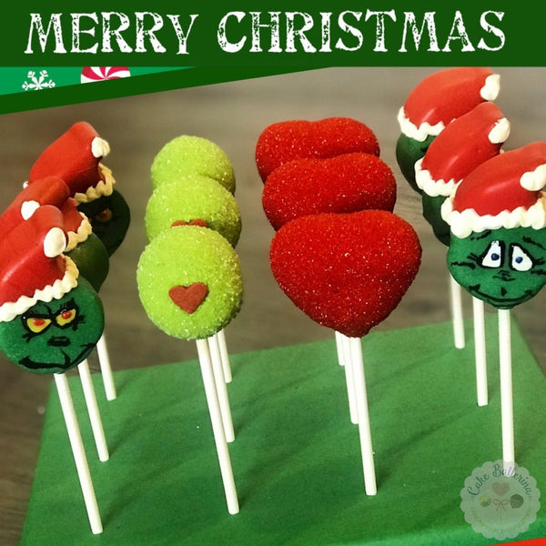 grinch cake pops