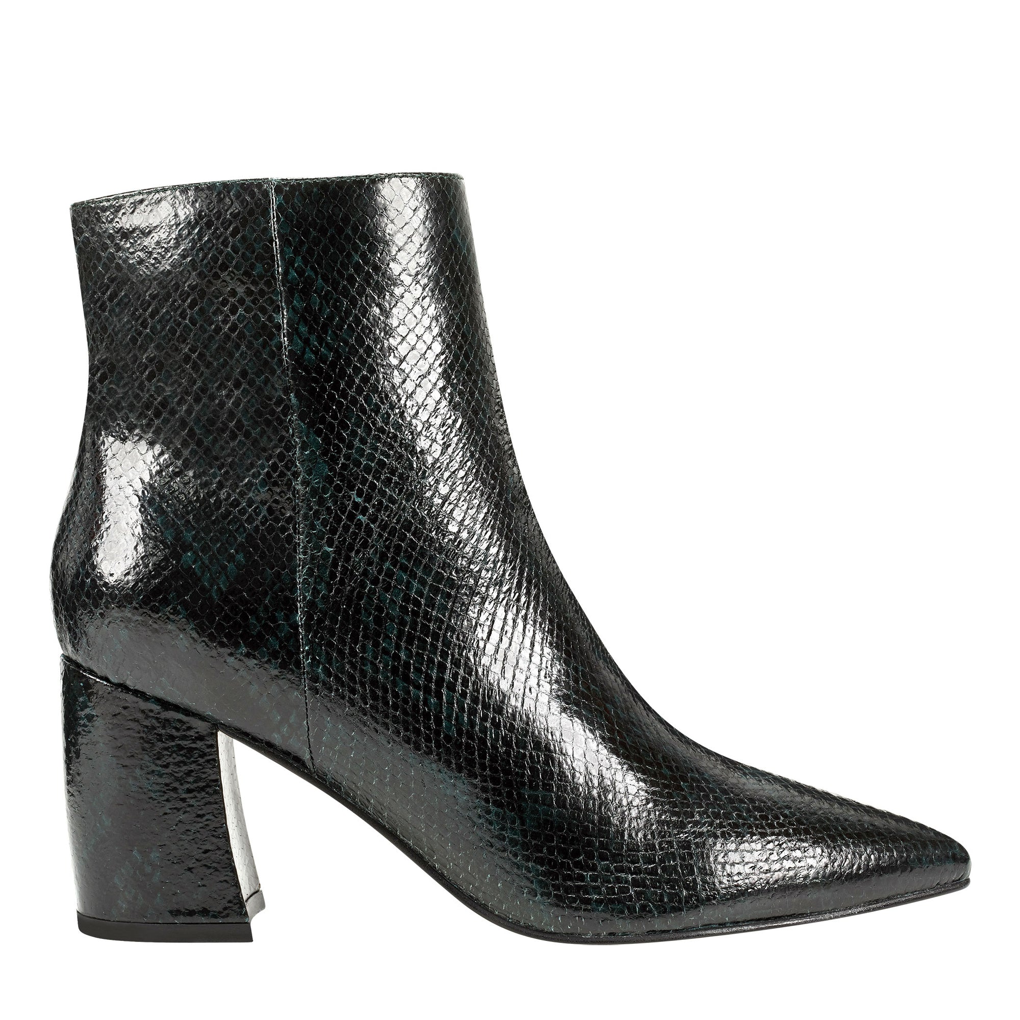 marc fisher retire snakeskin booties