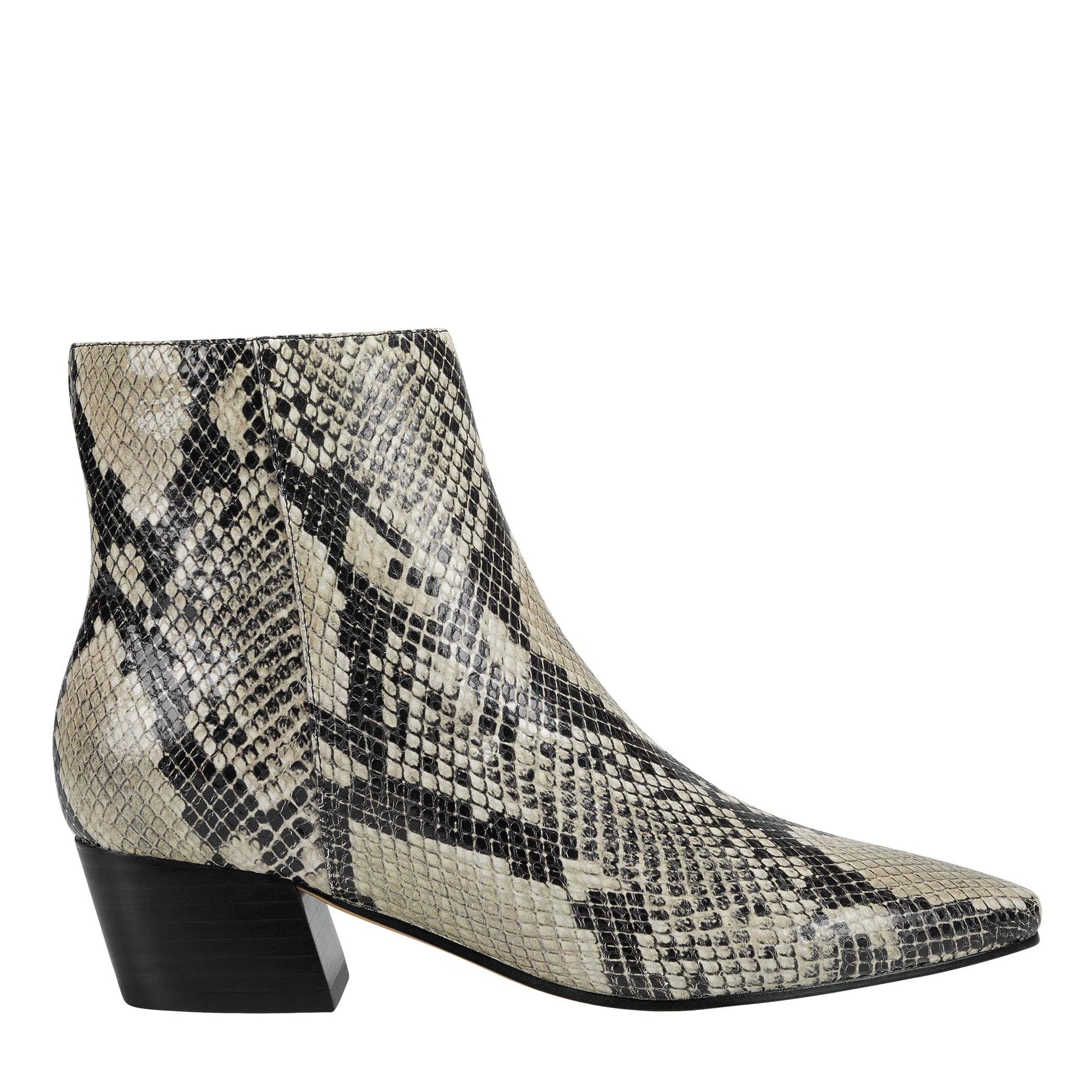 marc fisher snakeskin booties