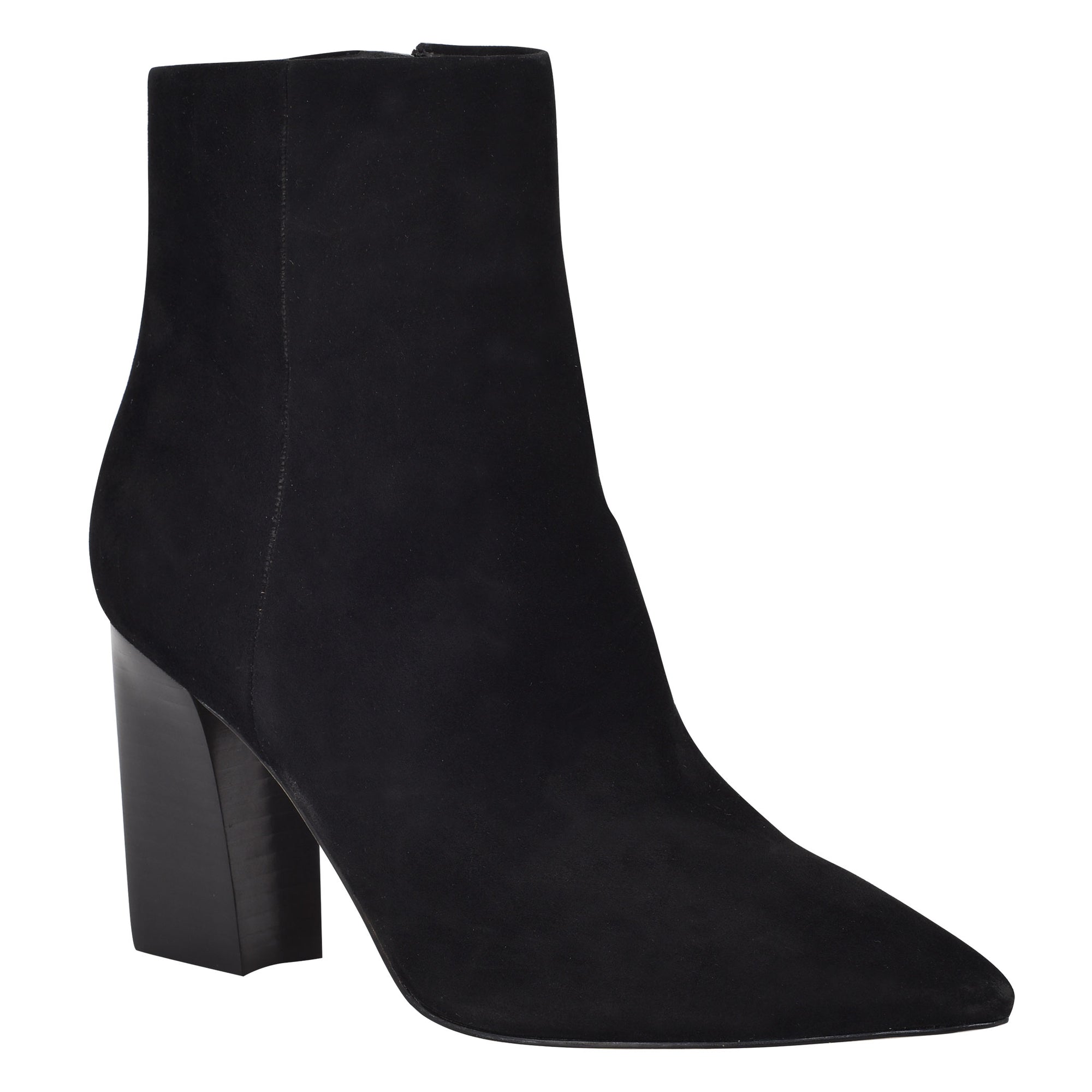 marc fisher black leather booties