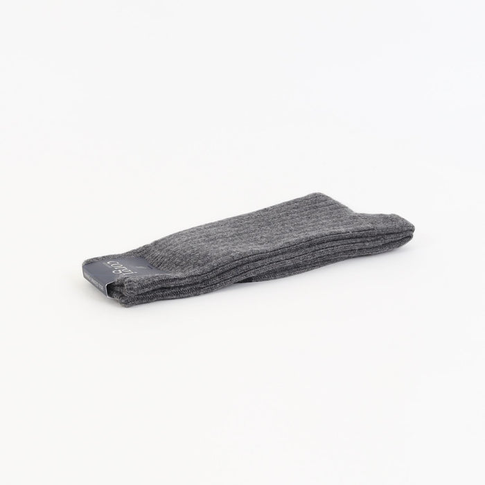 Men's Luxury Rib Contrast Toe Pure Cashmere Socks | Corgi Socks