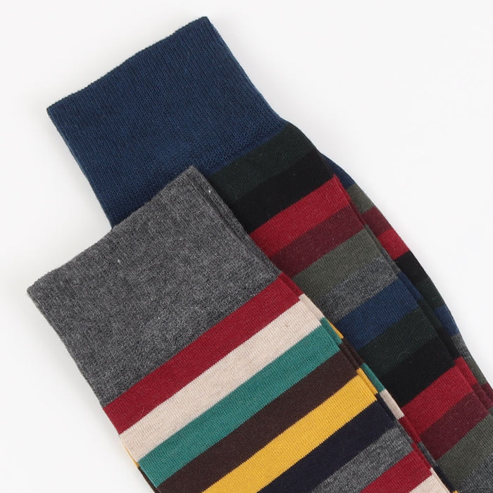 Men's Corgi Signature 7 Stripe Cotton & Cashmere Socks | Corgi Socks