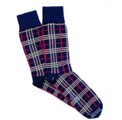 check patterned socks
