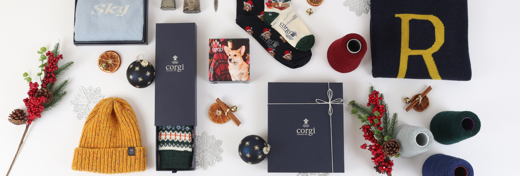 our Christmas Collection: a delightful range of festive socks, scarves, and gift sets, all beautifully packaged in charming gift boxes. These items make for the perfect presents, embodying the spirit of the season. Whether you're looking for a cosy accessory or a complete matching set, we have you covered.