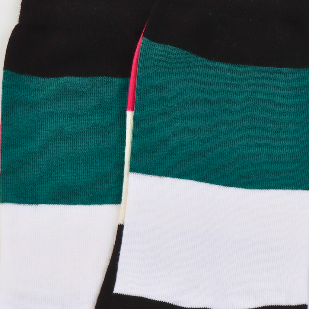 men's striped cotton socks close up