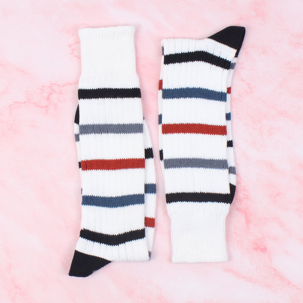 men's pure cotton striped socks