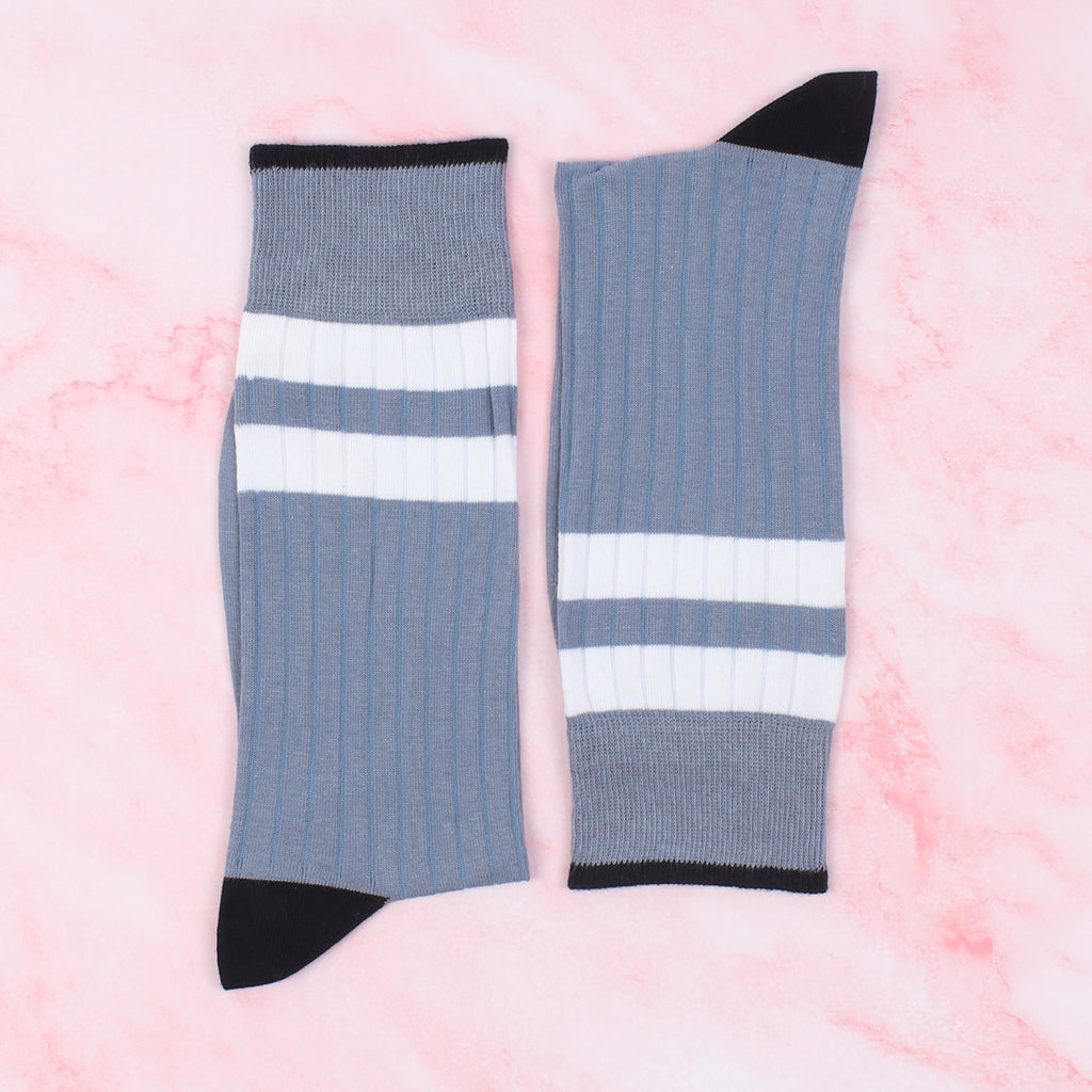 men's sports stripe cotton socks