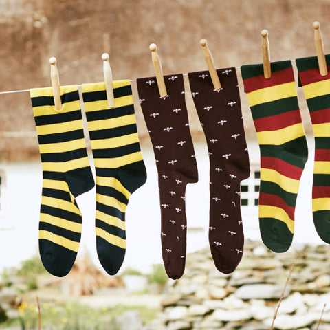 socks on a washing line