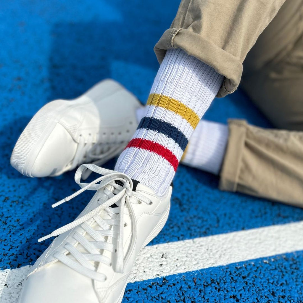 White Socks with Stripe