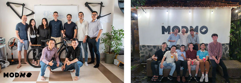 L: Modmo team May 2020 | R: Modmo Team end of June 2020, when we moved into our current office