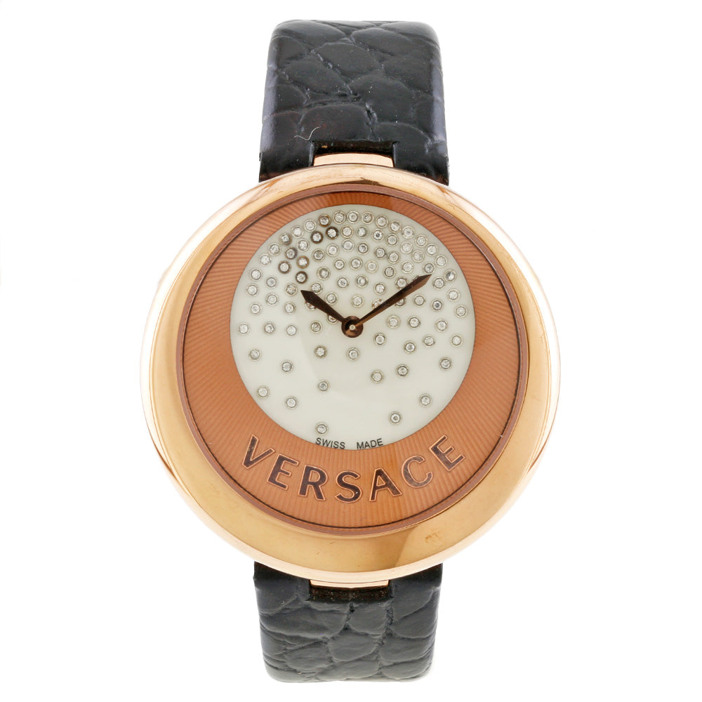 中古】 ヴェルサーチ VERSACE SS 腕時計 ステンレススチール ゴールド