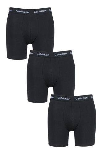 Calvin Klein Regular Cotton Stretch Trunks, Pack of 3, Black/White