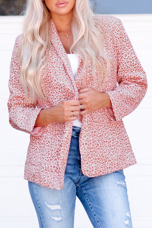 Light Pink/Tan Printed Blazer