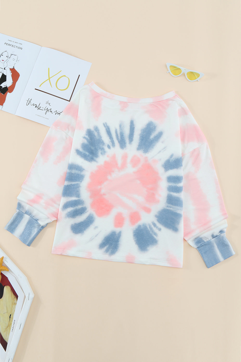 Tie Dye Pullover Long Sleeve Top