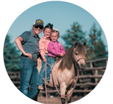 Dr. Kelsey Nonella CFO and Equine Nutritionist of Horse Guard Inc. with daughters