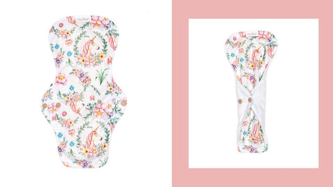 Queen Cloth Reusable Cloth Pads by Fudgey Pants are pretty, comfortable and easy to fold