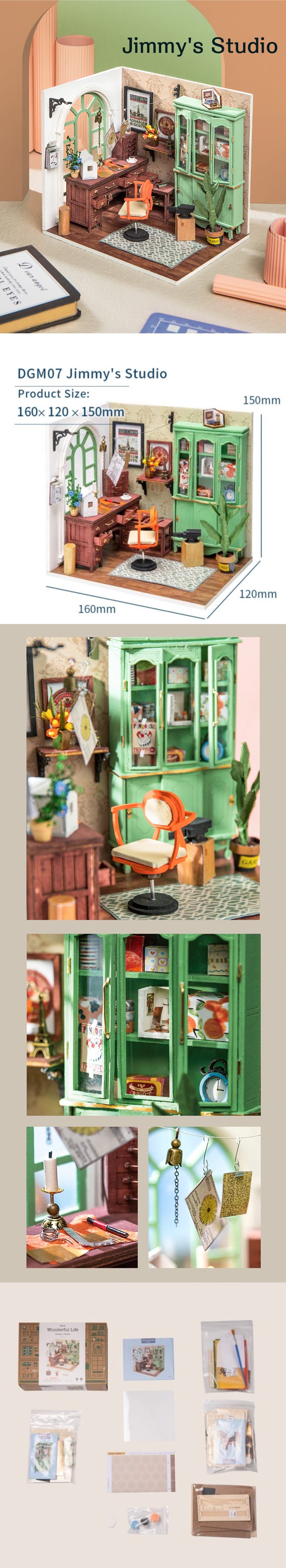 Rolife Mini DIY Jimmy’s Studio Miniature Dollhouse