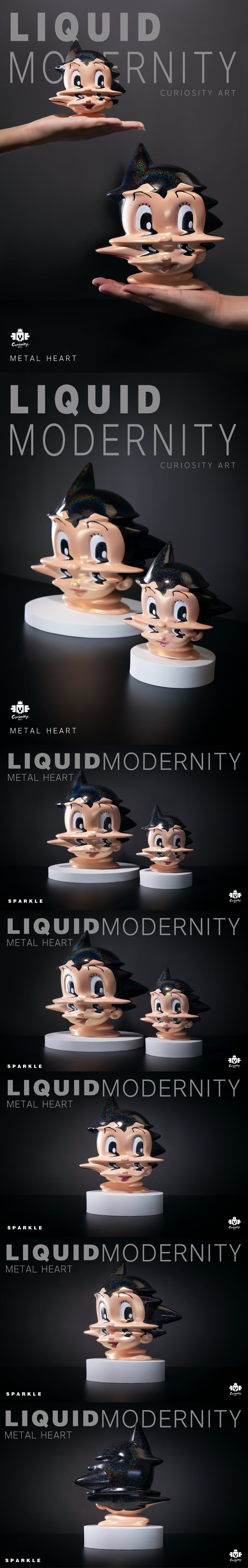 WeArtDoing Liquid Modernity Metal Heart Sparkle Original / Plus Collectible Figurine