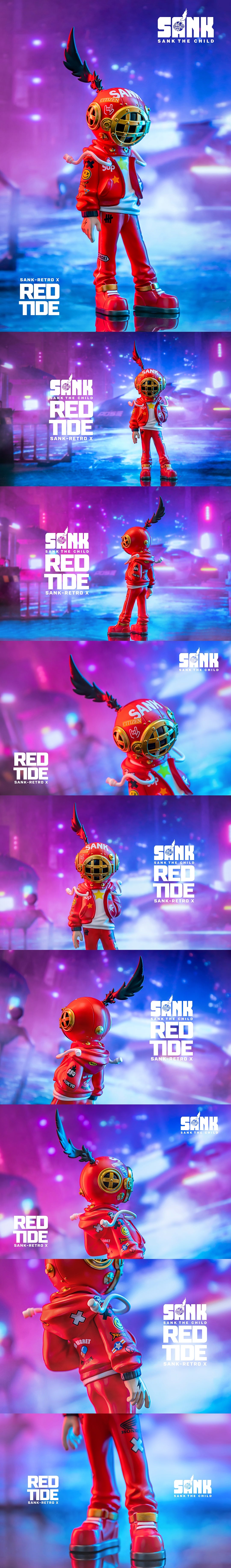 SANK TOY Sank TRETRO X -Red Tide Collectible Figurine