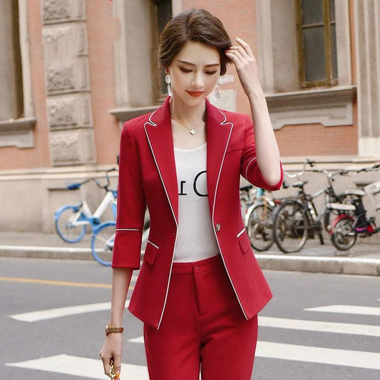 Cute Women's Plaid Suit - Pants Sets Autumn High Quality Suit - Jacket –  Deals DejaVu