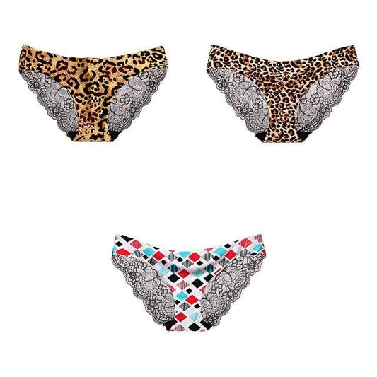 Trending 2pcs Sexy Leopard Ice Silk Lingerie - Low Waist Panties Thong –  Deals DejaVu