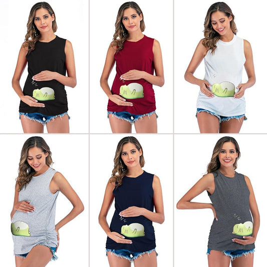 Great Pregnancy T-Shirt - Casual Maternity Tops - Maternity Print Stri –  Deals DejaVu
