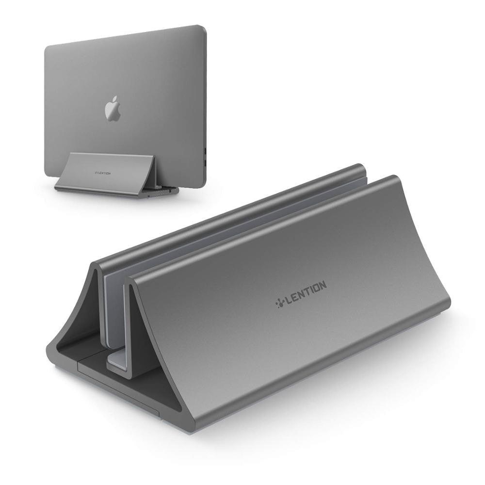 Aluminum Space-Saving Vertical Desktop Stand for MacBook Air/Pro 16 13 15, iPad Pro 12.9, Chromebook and 11 to 17-inch Laptop (D51)(TL1)(CA4)(1U51)(1U52)