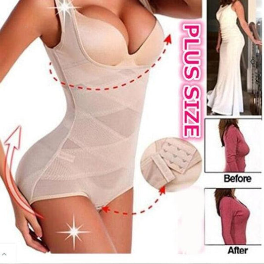 Women Shapewear Bodysuit Thong Body Shaper Slimming Underwear Weight Loss  Fat Burner Tummy Control Bodybriefer Waist