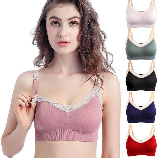 Cotton Maternity Nursing Bra For Feeding Open Buckle BreastFeeding