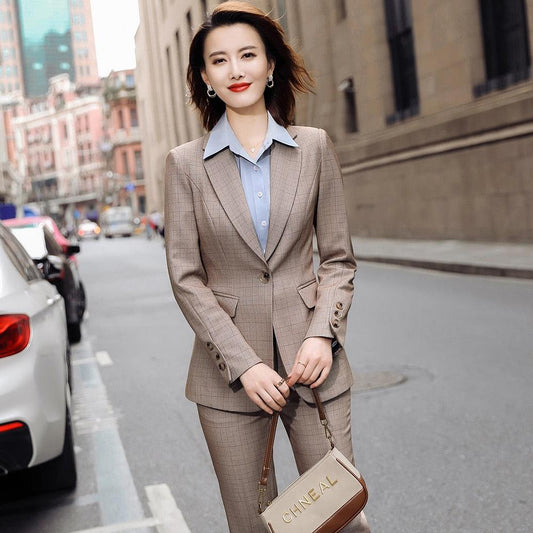 Cute Women's Plaid Suit - Pants Sets Autumn High Quality Suit - Jacket –  Deals DejaVu