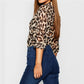 Sexy Leopard Blouse - Long Sleeve Office Top - Turn Down Collar Casual Shirt - Loose Tops (D19)(TB1)(TB4)(BCD2)