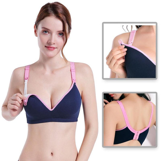 Cotton Nursing Bra Breathable Breastfeeding Bras for Women Maternity Bra  Plus Big Size Easy Feeding Bra Wire (Bands Size : 38, Color : Pink 2) :  : Clothing, Shoes & Accessories