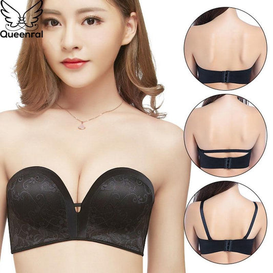 Sexy Strapless Bra Women Invisible Bras Push Up Lingerie Backless Brassiere