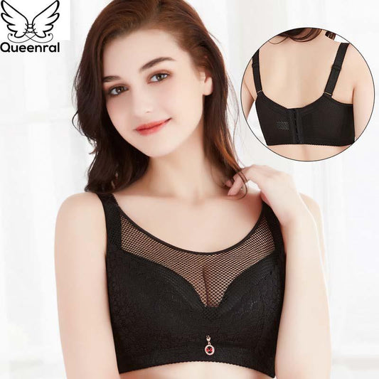 Sexy Plus Size Bra - Front Closure Bras - For Women Wire Free