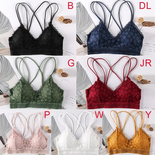 Sujiin Sexy Front Closure Bras Wireeless Seamless Bralette for Women  Underwear Y-line Straps Plunge Padded Push Up Bra Female Bh