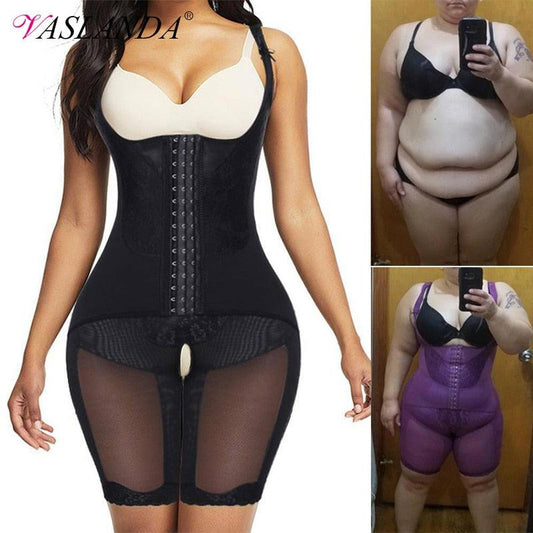 Women Shapewear Bodysuit Thong Body Shaper Slimming Underwear Weight Loss  Fat Burner Tummy Control Bodybriefer Waist