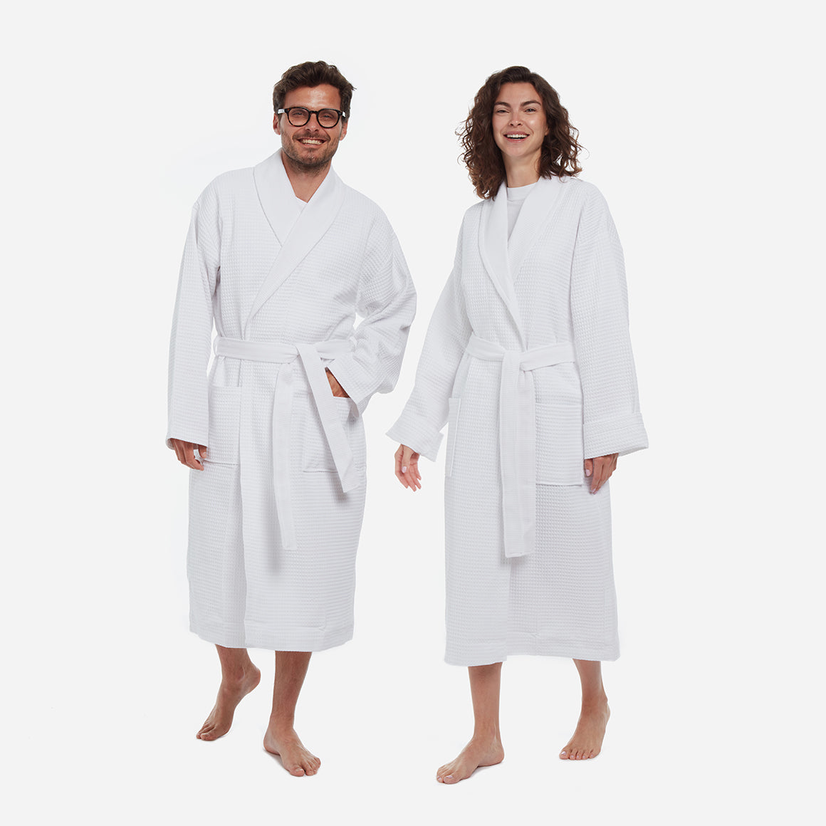 Unisex Organic Cotton Waffle Bathrobe