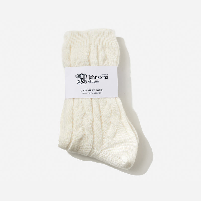 Johnstons Of Elgin Cable Cashmere Bed Sock – The Sleep Code