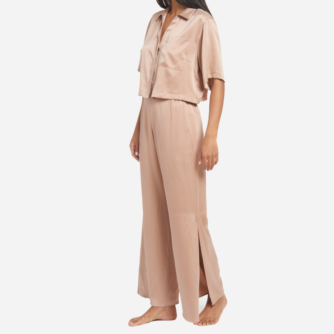 Washable Silk High Rise Pant Set