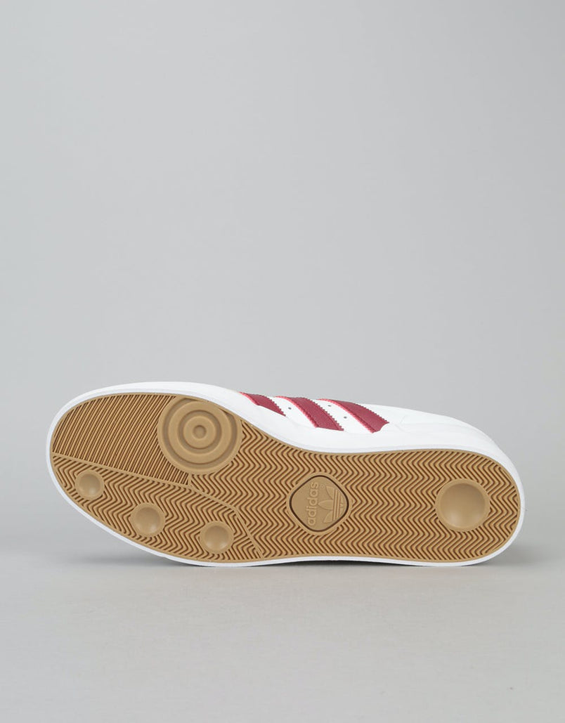 adidas busenitz vulc samba rx white & burgundy shoes
