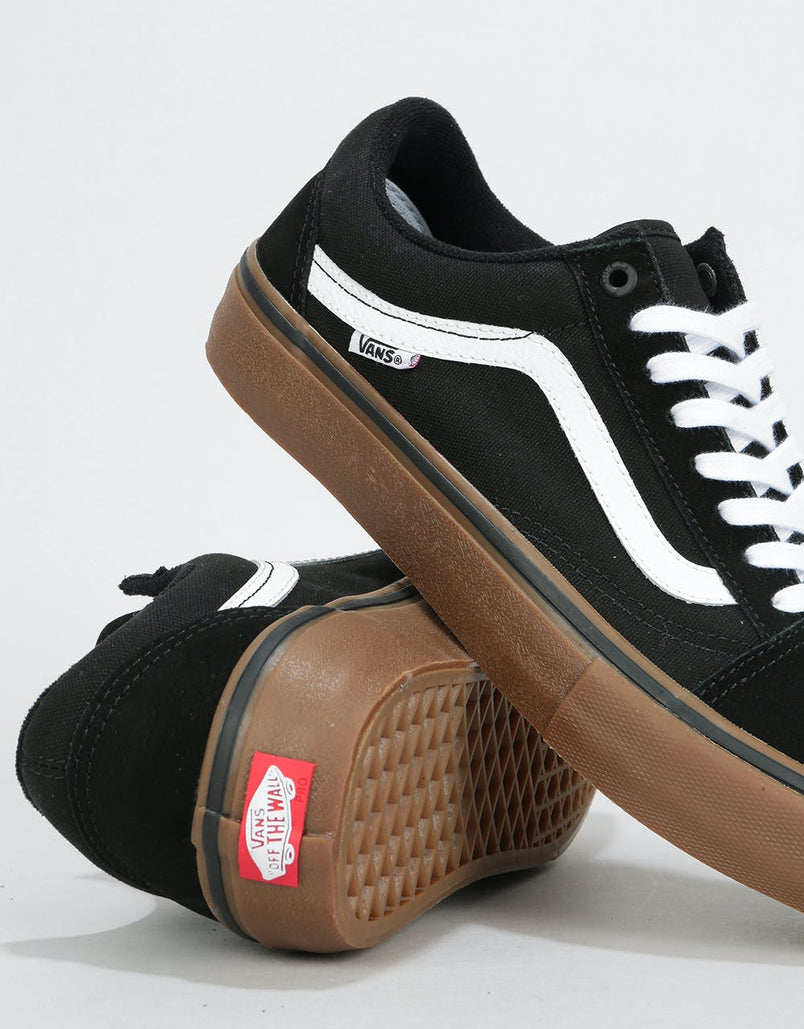 black white and gum vans