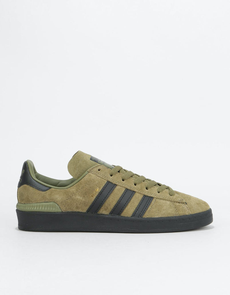 Adidas MJ Campus ADV Skate Shoes - Olive Cargo/Core Black/Gold – Route One