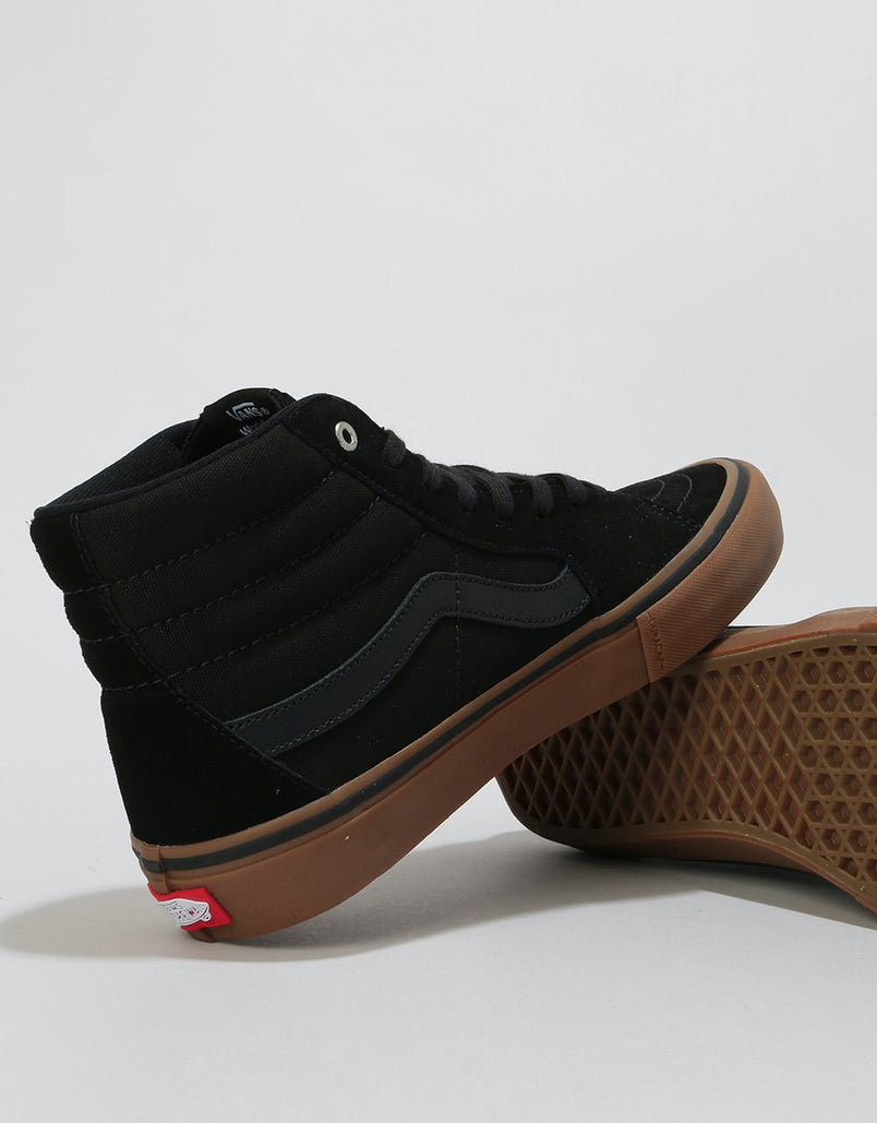 vans sk8-hi pro shoes - black/gum