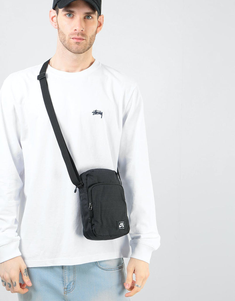 nike sb heritage black & white shoulder bag
