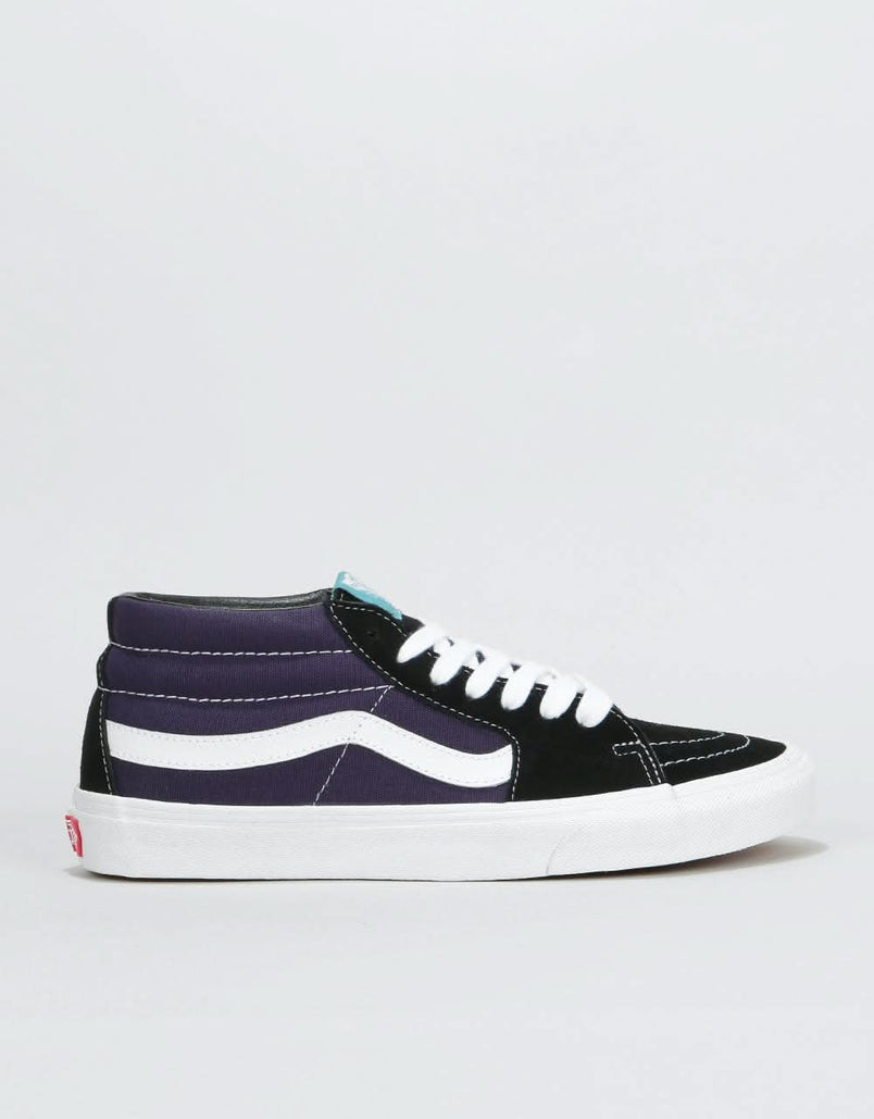 Vans Sk8-Mid Skate Shoes - (Retro Skate) Black/Mysterioso – Route One